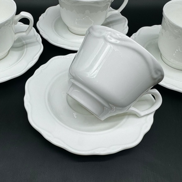Wedgwood Metallised Plain Tea Cup Saucer Sets(Set of 4) England Bone China - Picture 4 of 6